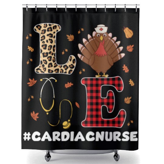 Thanksgiving Cardiac Nurse Costume Shower Curtains