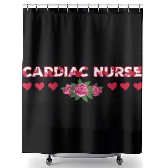Cute Cardiac Nurse Apparel Shower Curtains