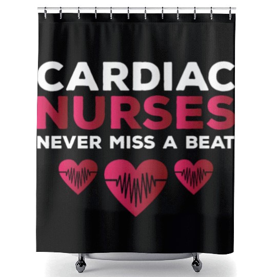 Funny Cardiac Nurse Saying Shower Curtains