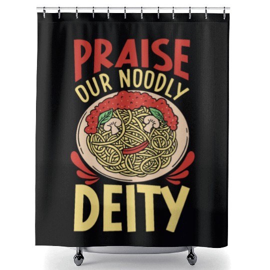 Atheist Atheism Flying Spaghetti Pastafarianism Shower Curtains