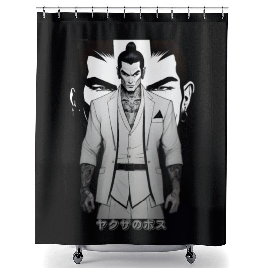 Yakuza Boss A Mafia Gangster From Japan Full of Ta Shower Curtains