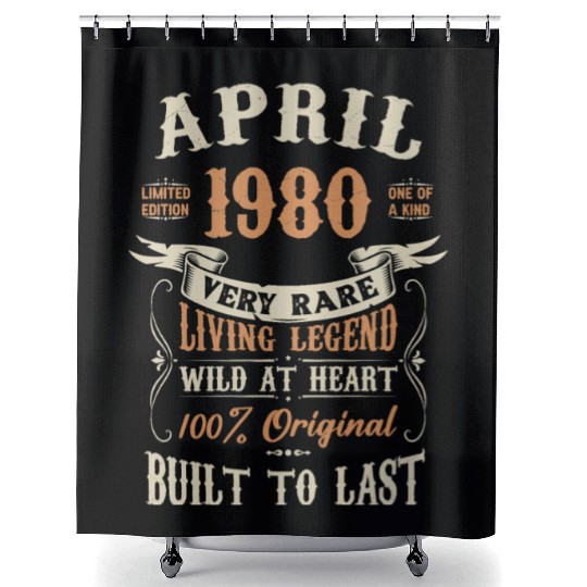 April 1980 Birthday Surprise Shower Curtains
