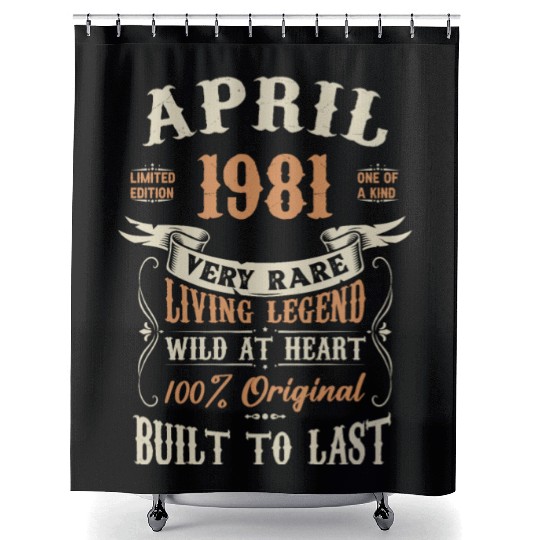 April 1981 Birthday Surprise Shower Curtains