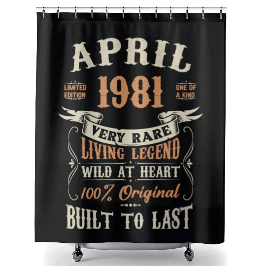 April 1981 Birthday Surprise Shower Curtains