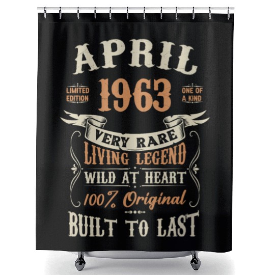 April 1963 Birthday Surprise Shower Curtains