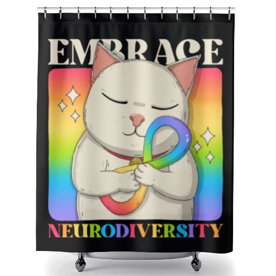 Embrace Neurodiversity Shower Curtains