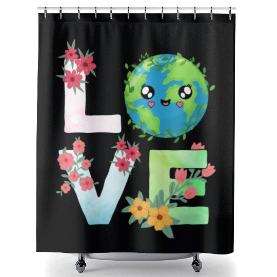 Love Earth Day Save The Planet Earth Day Shower Curtains