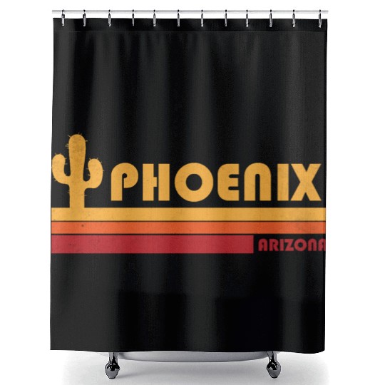 Retro Phoenix Arizonna Shower Curtains