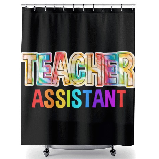 Teacher Assistant Tie Dye Back To School Shower Curtains