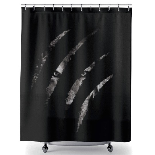claws mark | Pack of Alpha Wolf were here Shower Curtains
