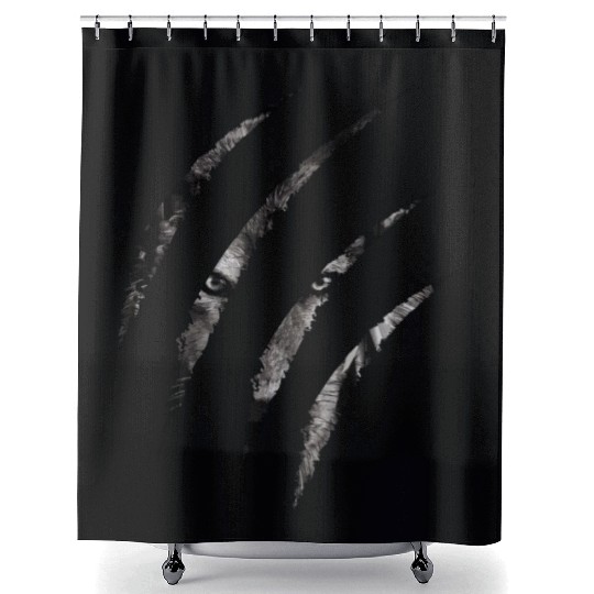 claws mark | Pack of Alpha Wolf were here Shower Curtains