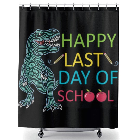 Last Day Of School Teacher Student Graduation Shower Curtains