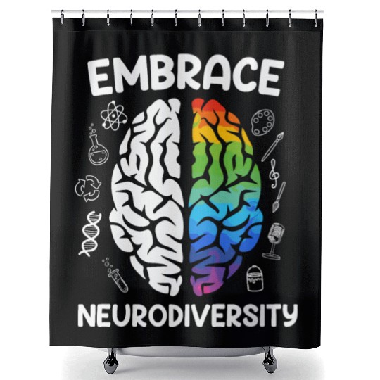 Autism Embrace Neurodiversity Autistics Shower Curtains