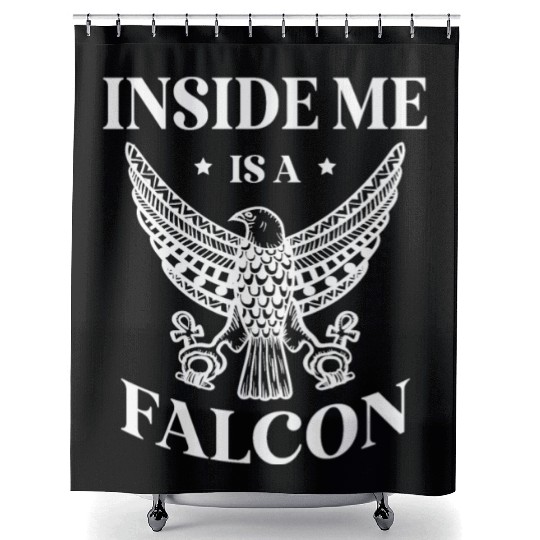 Inside Me Is A Falcon Bird Owner Falconry Shower Curtains
