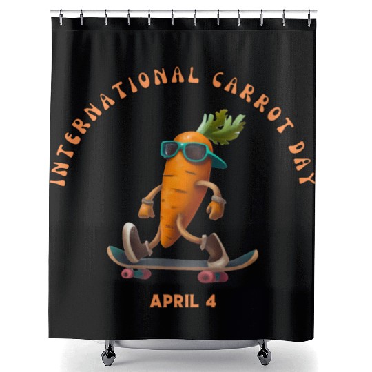International Carrot Day April 4 Shower Curtains