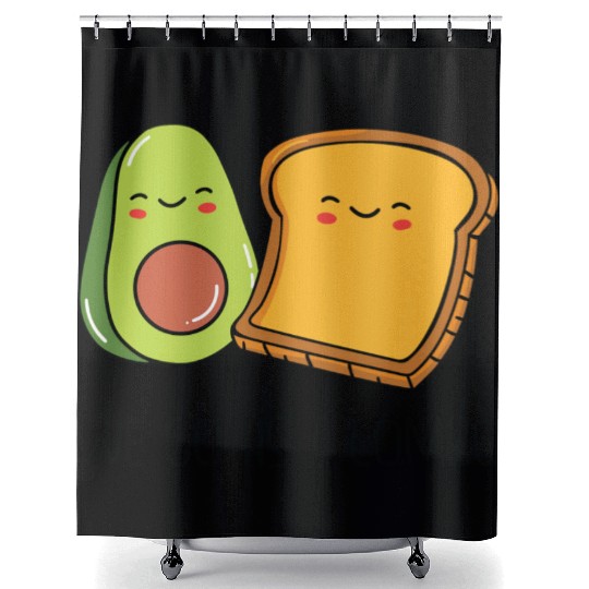 Siblings Avocado Toast Combo Big Sister Brother Shower Curtains