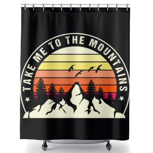 Take A Hike Mountain Shower Curtains