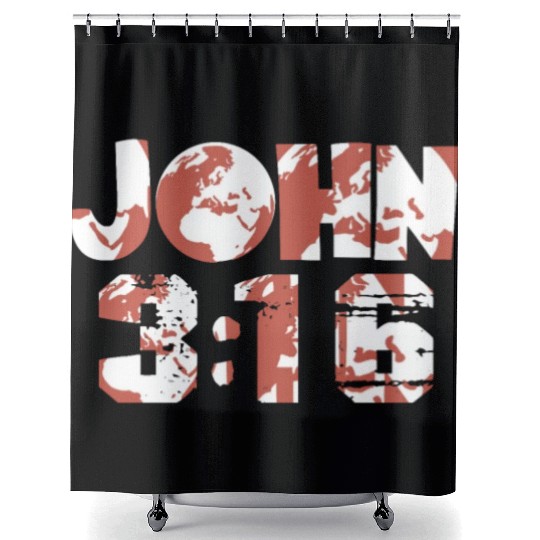 John 3-16 World Shower Curtains