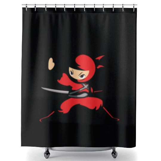 Math Ninja Mathematics Mathematician Teacher Shower Curtains
