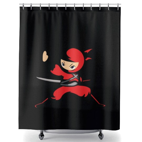 Math Ninja Mathematics Mathematician Teacher Shower Curtains