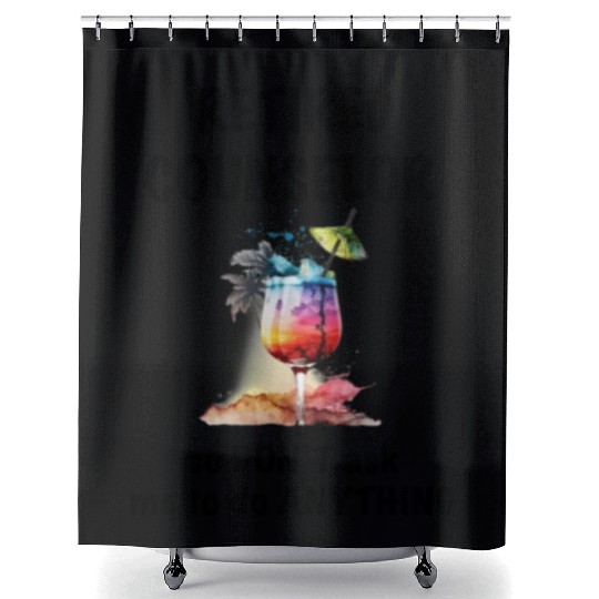 Retired Counselor Vacation Tropical Cocktail Shower Curtains