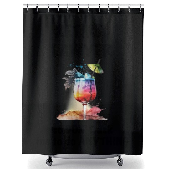 Retired Lawyer Vacation Tropical Cocktail Umbrella Shower Curtains