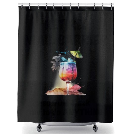 Retired Mail Carrier Vacation Tropical Cocktail Shower Curtains