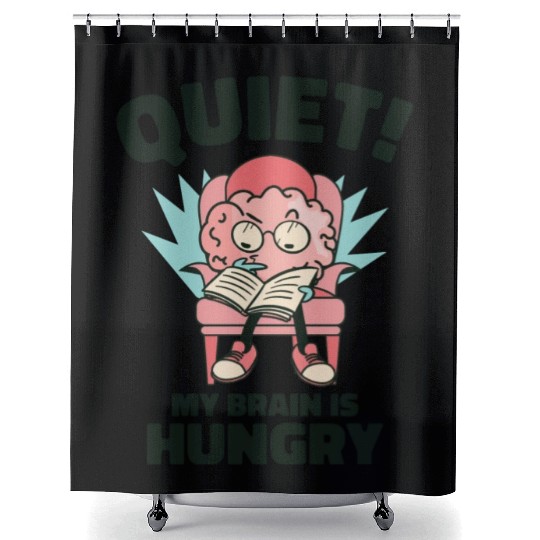 Book Lover Brain Reading Books Literature Shower Curtains