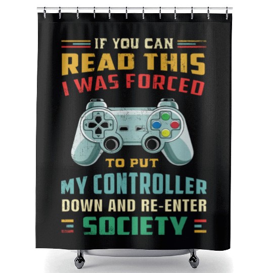Video Game Retro Vintage Gaming Lover Shower Curtains