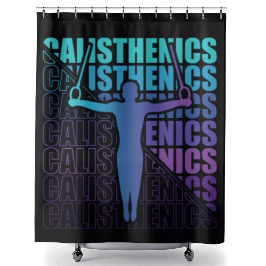 Calisthenics Street Workout Gymnastics Fitness Shower Curtains