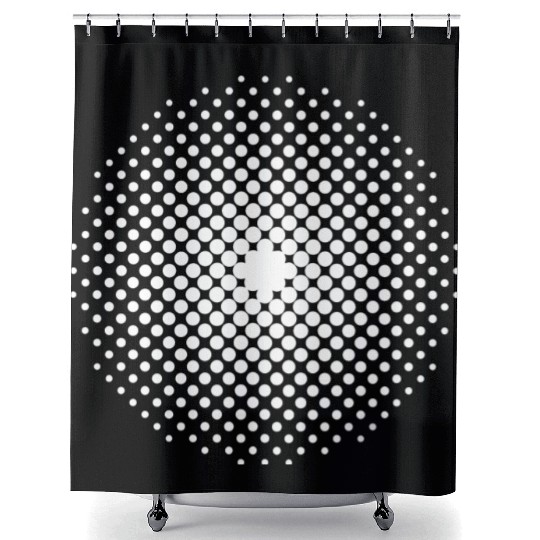 raster circle Shower Curtains