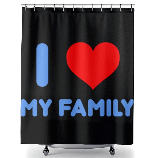 I Love My Family Shower Curtains
