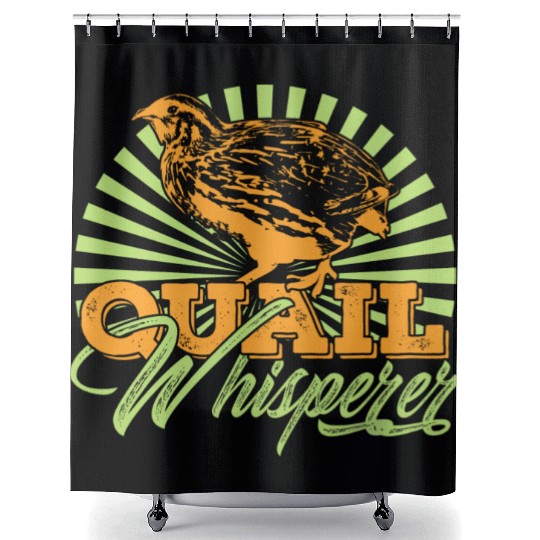Quail Whisperer Farmer Farming Gift Shower Curtains
