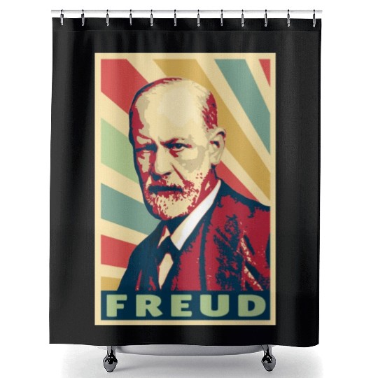 Sigmund Freud Vintage Colors Shower Curtains