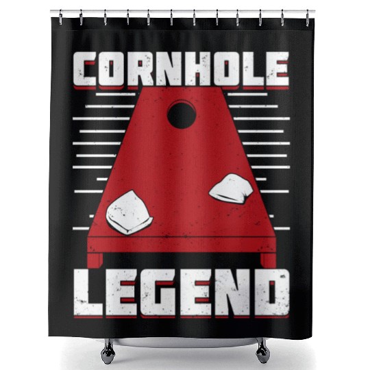 Cornhole Legend Bean Bag Toss Player Gift Shower Curtains