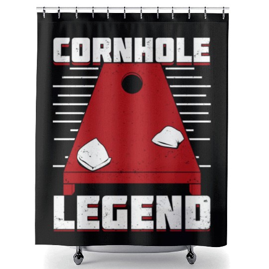 Cornhole Legend Bean Bag Toss Player Gift Shower Curtains