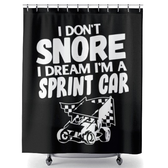 Sprint Car Racing, sprint car, dirt track racers Shower Curtains