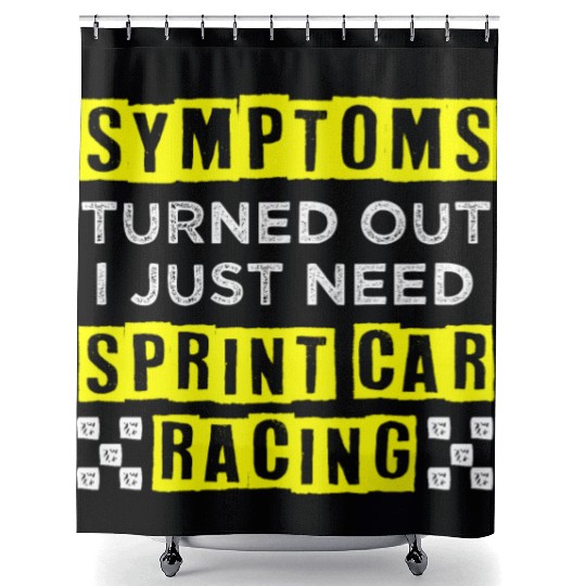 Sprint Car Racing, sprint car, dirt track racers Shower Curtains