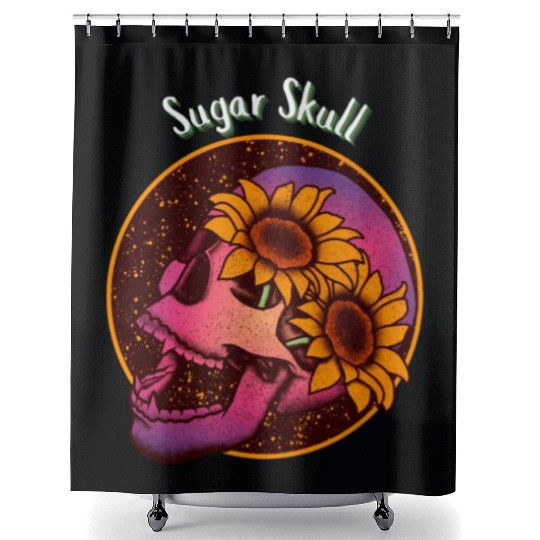 Sugar Skull Shower Curtains