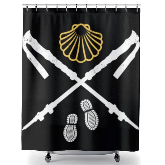 Camino De Santiago Way Of St. James Pilgrims Shower Curtains