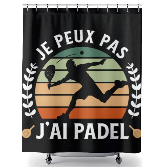 paddle tennis player Shower Curtains