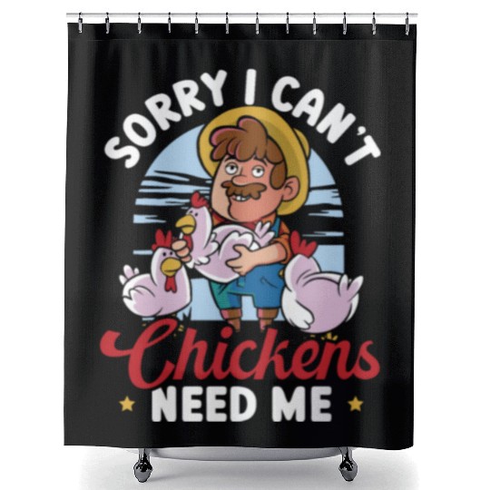 Chicken Farmer Chicken Whisperer Farm Animal Shower Curtains