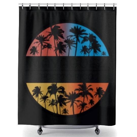 Mayaguez Puerto Rico Palm Tree Stylish Vacation Shower Curtains
