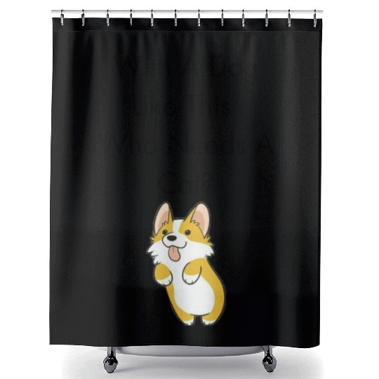 With A Dog Like This Who Needs a Cat? Cute Dog Shower Curtains