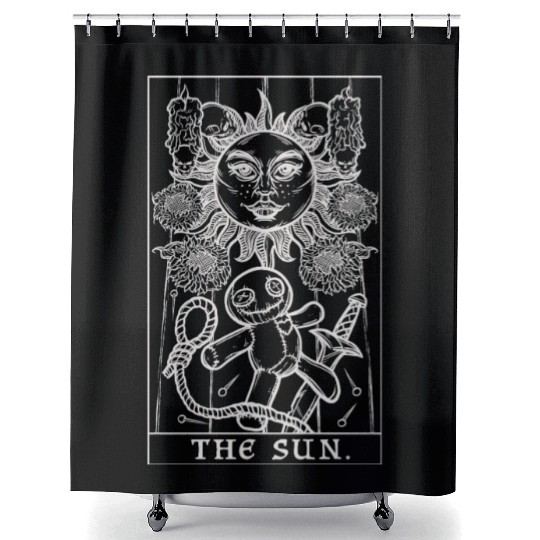 The Sun Terror Tarot Shadow Edition Shower Curtains