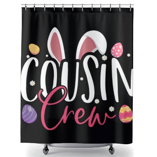 Cousin Crew Easter Day Toddler Matching Boy Girls Shower Curtains