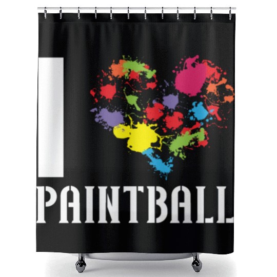 Paintball Paint Gun Paintball Player Paintballer Shower Curtains