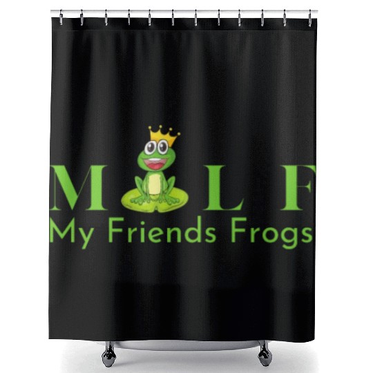 My Friends Frogs Man I Love Frogs Shower Curtains
