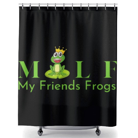 My Friends Frogs Man I Love Frogs Shower Curtains
