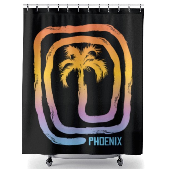 Cool Phoenix Arizonna Palm Tree Souvenir Vacation Shower Curtains